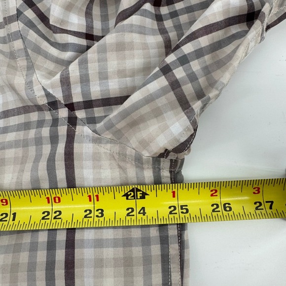 Tasso Elba Mens Plaid Office Wear Preppy Long Sleeve Button Up Shirt XL - Picture 6 of 9